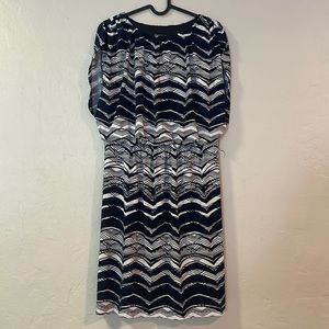 White and Black Stripped Dress